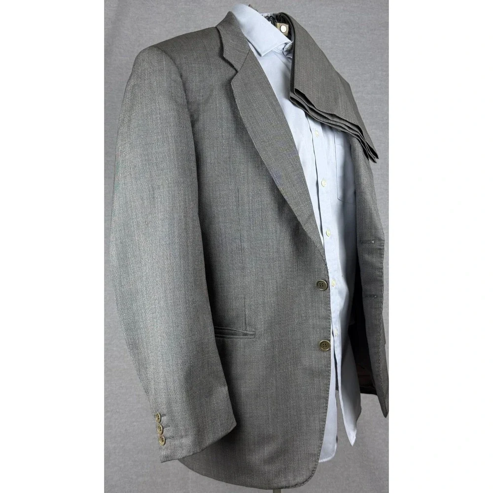 Canali Milano Mens Gray‎ Wool 2 Piece Suit Cerruti Fabric 34x29 Made in Italy